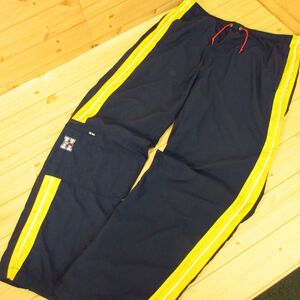 ◎使用少なめ！90s！Tommy Hilfiger トミー ヒルフィガー◆ナイロンパンツ トラックパンツ 古着 ヴィンテージ◆メンズ 紺 Lサイズ◆P5339