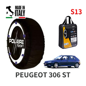 POLAIRE 正規品 スノーソックス S13 イタリア製 スノーチェーン プジョー 306 ＳＴ / N3XT タイヤサイズ: 185/60R14 14インチ用