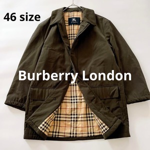 Burberry London バーバリーロンドン　ノバチェック　ステンカラーコート　中綿ジャケット　カーキ　ロングコート　46 M.L相当