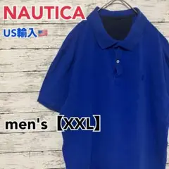 ●T301【US輸入】ノーティカ 半袖 ポロシャツ ブルー men