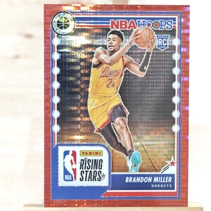 ブランドン・ミラー 2023-24 Panini Hoops Premium Stock Brandon Miller Red Pulsar Prizm Rookie RC シャーロット・ホーネッツ