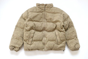 (M)Supreme Fat Tip Jacquard Denim Puffer JacketシュプリームファトテップジャカードパファージャケットデニムOlive