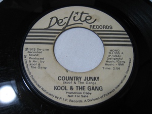 【7”】●白プロモ MONO/STEREO● KOOL & THE GANG / COUNTRY JUNKY US盤 クール＆ギャング