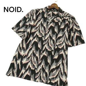 美品★ NOID. ノーアイディー 春夏 総柄★ 半袖 オープンカラー シャツ Sz.2　メンズ　A4T06225_5#A