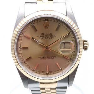 【OH・ポリッシュ済】 ROLEX ロレックス デイトジャスト 16233 X番 コンビ 腕時計 メンズ 自動巻き AT 動作品 美品 デイト