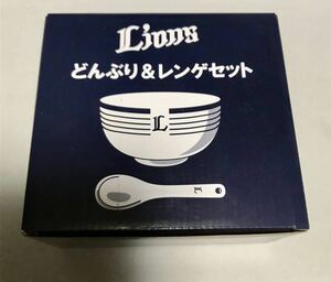 埼玉西武ライオンズ◯2022年 FCファンクラブ入会記念品どんぶり&レンゲセット 未使用 未開封