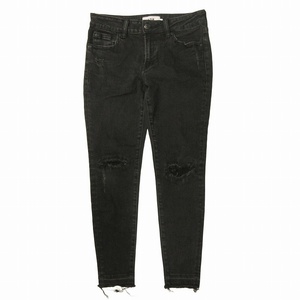 美品 21AW アズールバイマウジー AZUL by moussy REPAIR DENIM SKINNY2 リペア デニム スキニー パンツ ジーンズ ダメージ加工 M ♪7