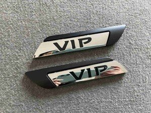 ★VIP★236★ 金属ステッカー エンブレム デカール 2枚セット 3D 立体 車用装飾 両面テープで取付簡単