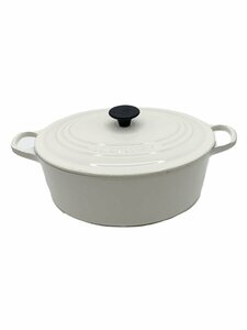 LE CREUSET◆ルクルーゼ ココットオーバル・ジャポネーズ/鍋/WHT