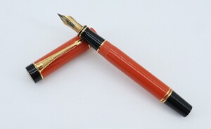 I12310 パーカー 万年筆 デュオホールド オレンジ×ゴールドカラー ペン先 18K 750 PARKER DUOFOLD