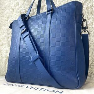 1円●極美品●LOUIS VUITTON ルイヴィトン メンズ タダオPM ダミエアンフィニ N41352 2way トートバッグ ショルダーバッグ ネプテューヌ