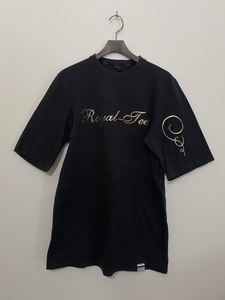 ビッグシルエット☆SEAN JOHN ショーンジョン 半袖Tシャツ M 黒 ブラック 金ロゴ 大きいサイズ ビッグサイズ 袖プリント