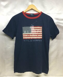 POLO by RALPH LAUREN ポロ ラルフローレン 星条旗パッチ半袖Tシャツ サイズ：170 カラー：ネイビー