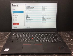 1円～ ■ジャンク LENOVO ThinkPad X1 Gen8 / Core i5 10310U 1.70GHz / メモリ 8GB / NVMe SSD 256GB / 13.3型 / OS無し / BIOS起動可