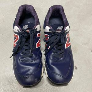 【中古】NEW BALANCE（ニューバランス) ゴルフシューズ 574 サイズ27㎝ ネイビー