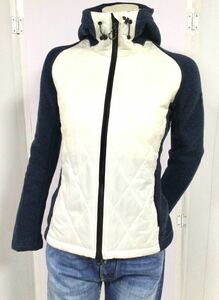 新品「［sn］super. natural」“SNW011745/W COMPOUND JACKET” 切替デザイン 中綿ダウンジャケット SIZE:XS/XS-S相当