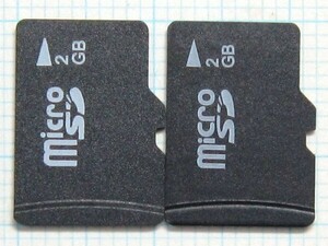 ★microＳＤカード ２ＧＢ ２枚 中古★送料８５円・１８５円