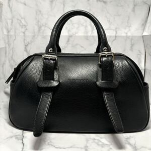 【Authentic☆美品】バーバリー y2k ハンドバッグ 本革レザー 裏地ノバチェック 黒ブラック ミニボストン Burberry ヴィンテージ 