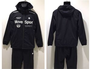 美品☆DESCENTE MOVE SPORT/デサントムーヴスポーツ☆ウインドブレーカー☆セットアップ/上下セット☆裏地付き/防寒☆パーカー/ジャージ/M