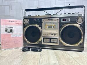 動作品　HITACHI 日立　FM/AM ステレオ　ラジオ　カセットレコーダー　ラジカセ　パディスコ　TRK-8180 