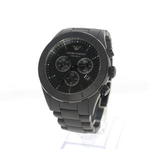 エンポリオアルマーニ EMPORIO ARMANI クロノグラフ セラミカ 腕時計 ウォッチ ブラック 黒 AR1458 メンズ