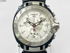 ★稼働品◎ TISSOT ティソ T-RACE Tレース T472S クォーツ クロノグラフ デイト メンズ 腕時計 純正ベルト 電池交換済 3639H5-15