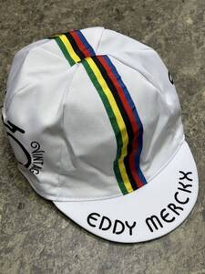 新品 即納 コットンサイクルキャップ ツバ付き 『エディメルクス EDDY MERCKX』ヘルメットインナー フリーサイズ ビンテージ