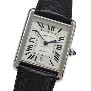 カルティエ Cartier 時計 メンズ ブランド タンク マスト XL デイト 自動巻き AT ステンレス SS レザー WSTA0040 スクエア 磨き済み