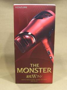 M2-268◆即決 未開封品 箱難あり KOIZUMI THE MONSTER 速乾Wファン ヘア ドライヤー KHD-W910/R レッド