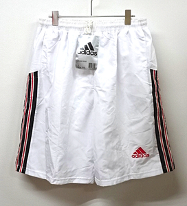 L 未使用【adidas CHICAGO SHORT 6493 POLYESTER アディダス ハーフパンツ ショートパンツ ショーツ ポリエステル 古着 オールド】