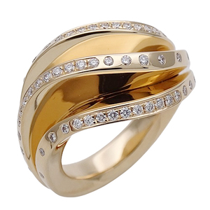 カルティエ Cartier リング レディース ブランド 指輪 750YG ダイヤモンド パリヌーベルバーグ イエローゴールド #51 約10.5号 磨き済み