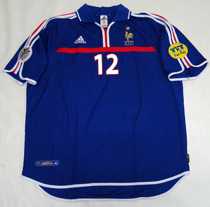 ユーロ00 フランス FFF France(H)#12 ティエリ・アンリ Henry 半袖 EURO 2000 決勝戦仕様 2XL