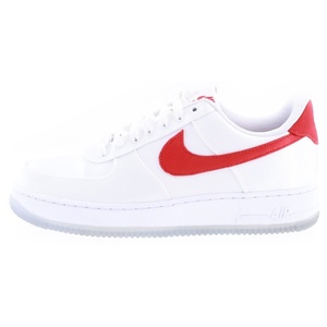 NIKE ナイキ AIR FORCE 1 LOW SATIN DX6541-100 エアフォース1 ロー サテン ローカットスニーカー ホワイト/レッド US9.5/26.5cm