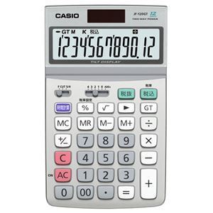 【新品】(まとめ) カシオ CASIO エコマーク付電卓 12桁 ジャストタイプ JF-120GT-N 1台 〔×5セット〕