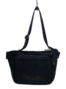 EMPORIO ARMANI◆ウエストバッグ/-/BLK/無地