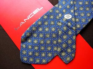 ♪20275C♪良品【花 装飾 ドット 柄】ランセル【LANCEL】ネクタイ