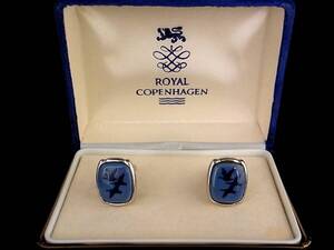 ■新品N■№1219 【Royal Copenhagen】ロイヤルコペンハーゲン【鳥】【シルバー】■カフス♪