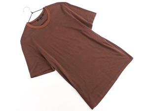 MARC JACOBS マークジェイコブス 無地 Tシャツ sizeM/茶 ■◆ ☆ ejb7 メンズ