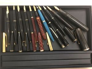  万年筆 おまとめ モンブラン パイロット パーカー 18K 750 14K 585 23k MONTBLANC・PILOT PARKER・NEWCLIP・ PLATINUM 11本まとめて