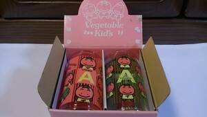 とまとトマト サンエックス ベジタブルキッズ Vegetable Kids グラス２個セット 新品 昭和レトロ 野菜80年代ファンシー