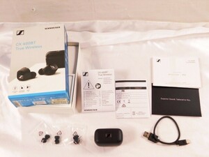 m856★美品/SENNHEISER★Bluetooth/イヤフォン/CX 400BT True Wireless/7CX400TW1/ゼンハイザー/箱 取説付/Black/送料590円