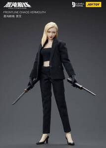 ☆新品　1/12　女性アクションフィギュア　VERMOUTH GANGSTER JOYTOY　金髪　黒スーツ　未使用