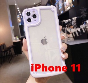 【iPhone11】パープル iPhoneケース 大人気 シンプル フレーム iPhoneカバー iPhone11ケース iPhone11カバー 紫 かわいい インスタ映え