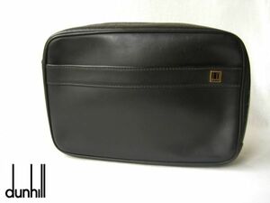 英国製 dunhill セカンドバッグ レザーポーチ 黒 ダンヒル 鞄 バッグ USED