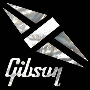 Gibson ヒスコレ系ロゴ ＆ ダイヤモンド・インレイ　1.5mm厚セット