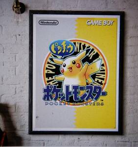 Nintendo ゲームボーイ ポケモン 黄　ピカチュー　ポスター　A2 42X60cm　CXSMT1-9