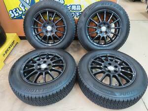 ☆WEDS アーヴィン F01 15インチ アルミ 6J +38 5穴 PCD100 球面座 ブラック VRX2 185/65R15 2017年製 4本 中古 VW ポロ IRVINE☆