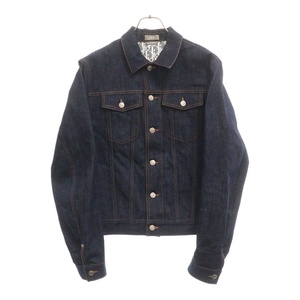 DIOR ディオール 20SS Lining Of Leak Low-Cotton Denim Jacket 013D482B226X 裏地オブリーク柄デニムジャケット ジージャン インディゴ