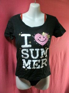 ＵＳＥＤ Peach salon Ｔシャツ サイズＭ 黒色