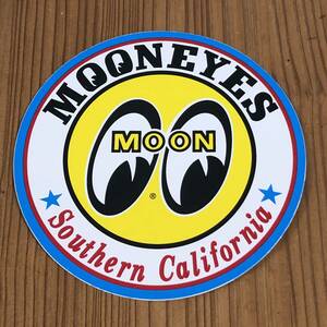 直径 10cm MOONEYES Southern California 紙製 デカール シール カリフォルニア ステッカー ムーンアイズ アイボール eyeball